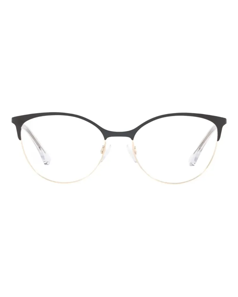 Emporio Armani Runde Brille - Schwarz Schwarz