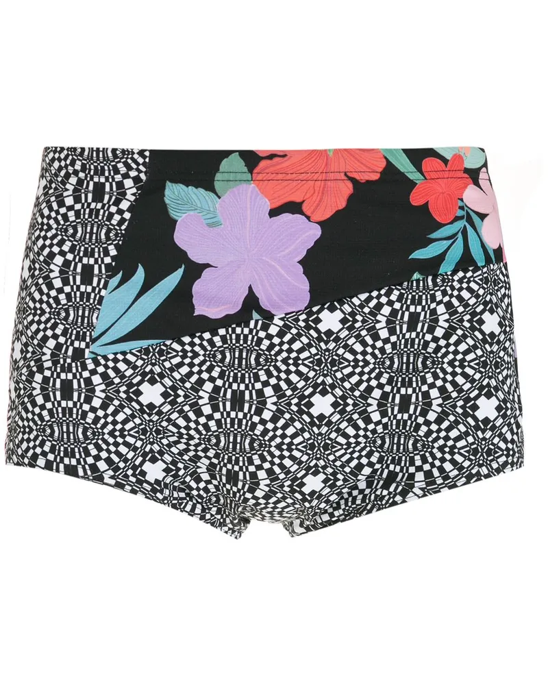 Amir Slama Badehose mit Hibiskus-Print - Mehrfarbig Mehrfarbig