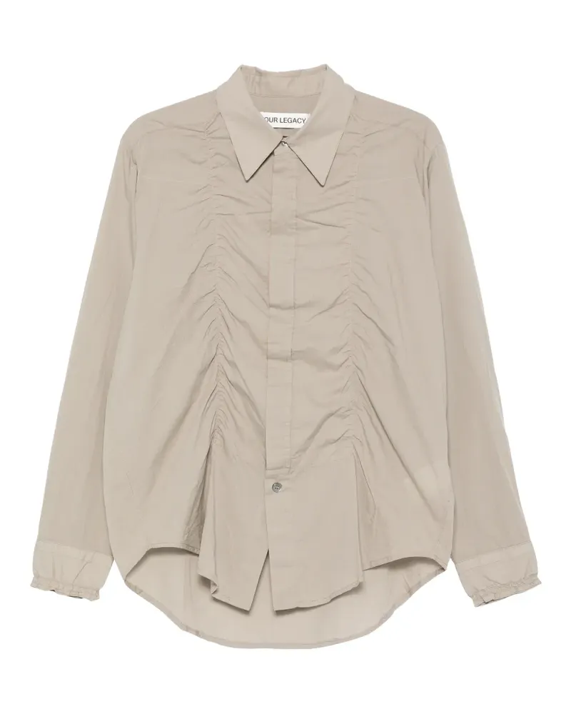 Our Legacy Jumble ruched shirt - Grau Grau