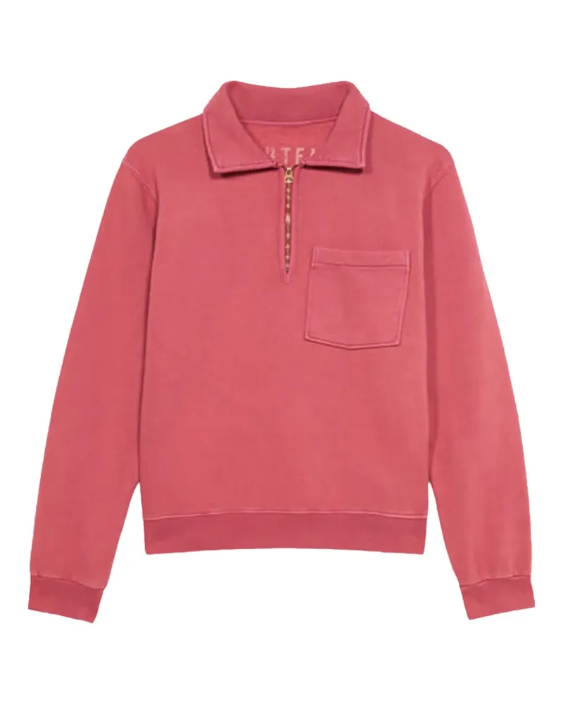 Fortela polo-collar pocket zip-up polo shirt - Rot Rot