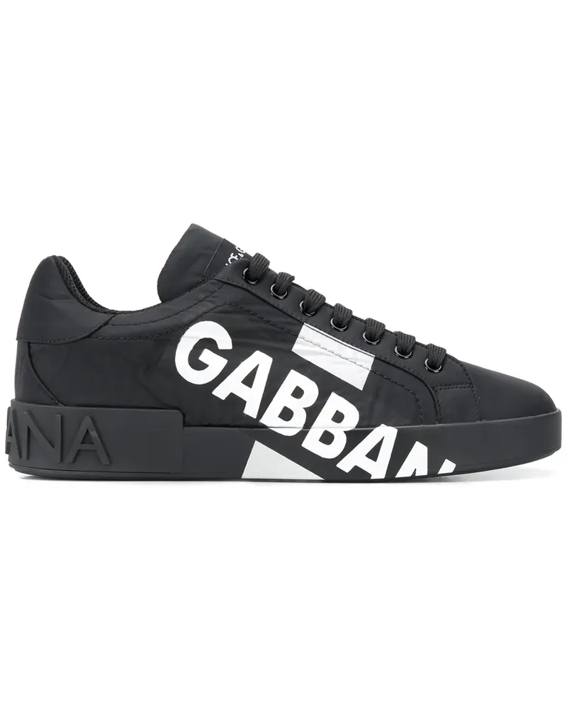 Dolce & Gabbana Portofino' Sneakers mit Logo - Schwarz Schwarz