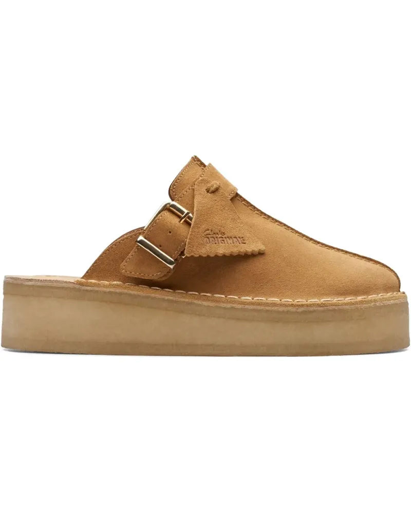 Clarks Trek Beige Mules - Nude Nude