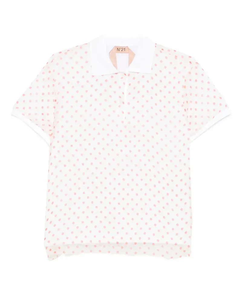 N° 21 polka dot polo shirt - Weiß Weiß
