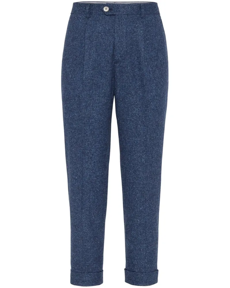 Brunello Cucinelli Melierte Hose - Blau Blau