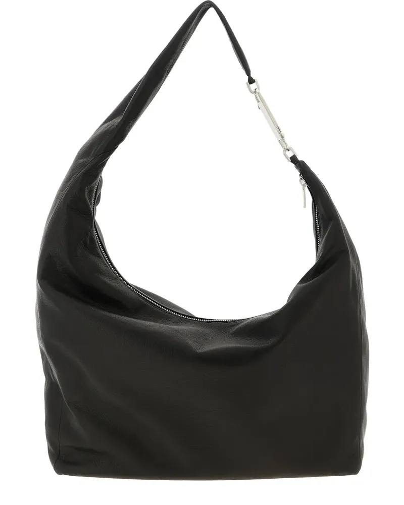 Rick Owens Gemini zip hook leather shoulder bag - Schwarz Schwarz