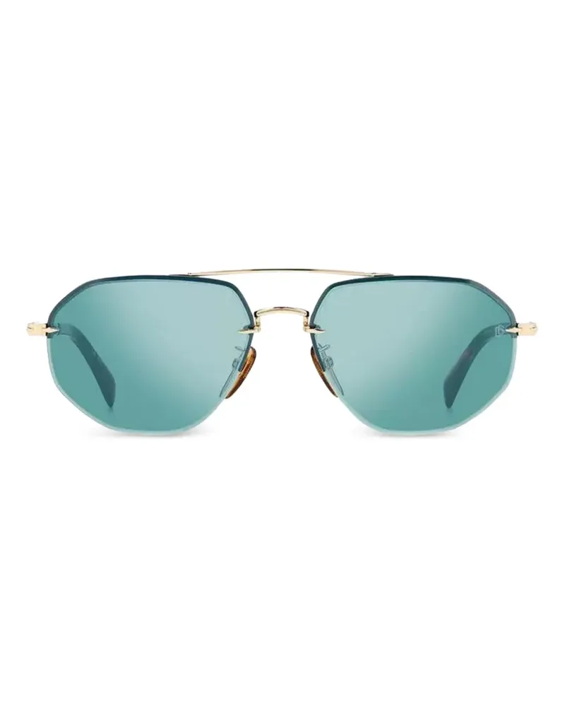 EYEWEAR by DAVID BECKHAM geometric-frame rimless sunglasses - Gold Gold