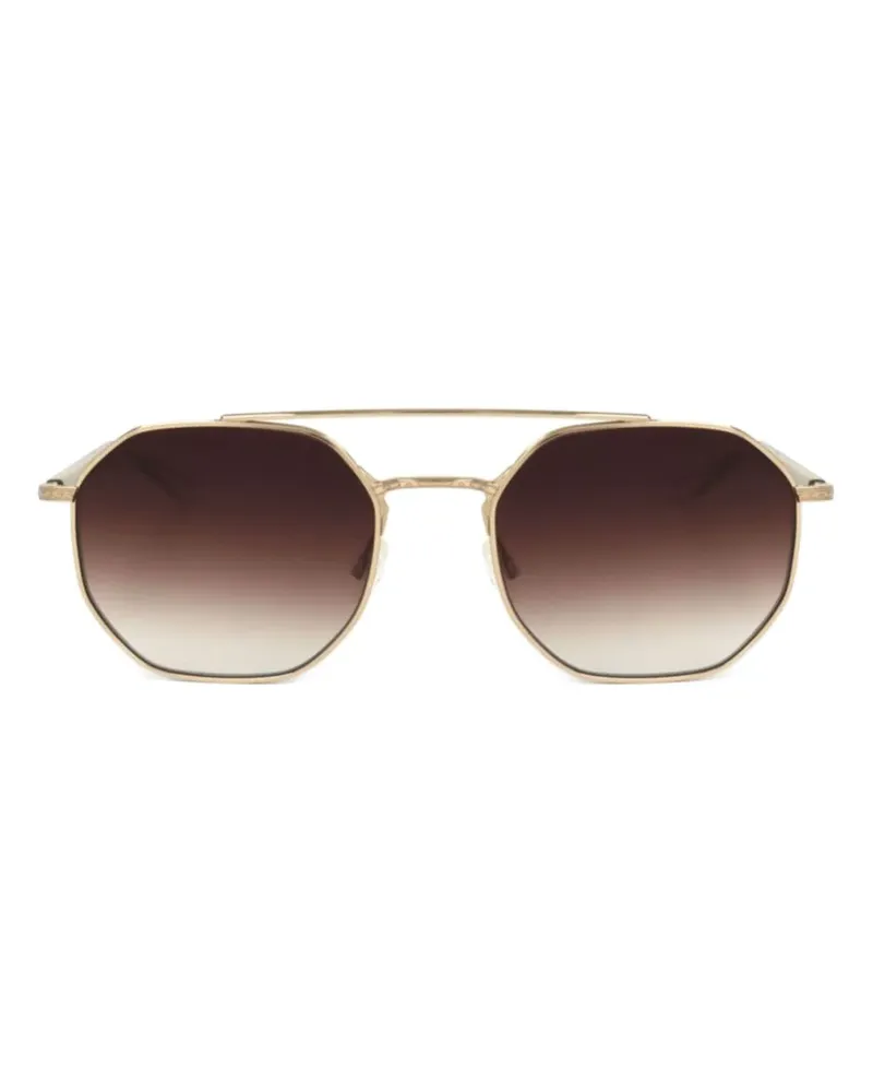 Barton Perreira Sonnenbrille mit rundem Gestell - Gold Gold