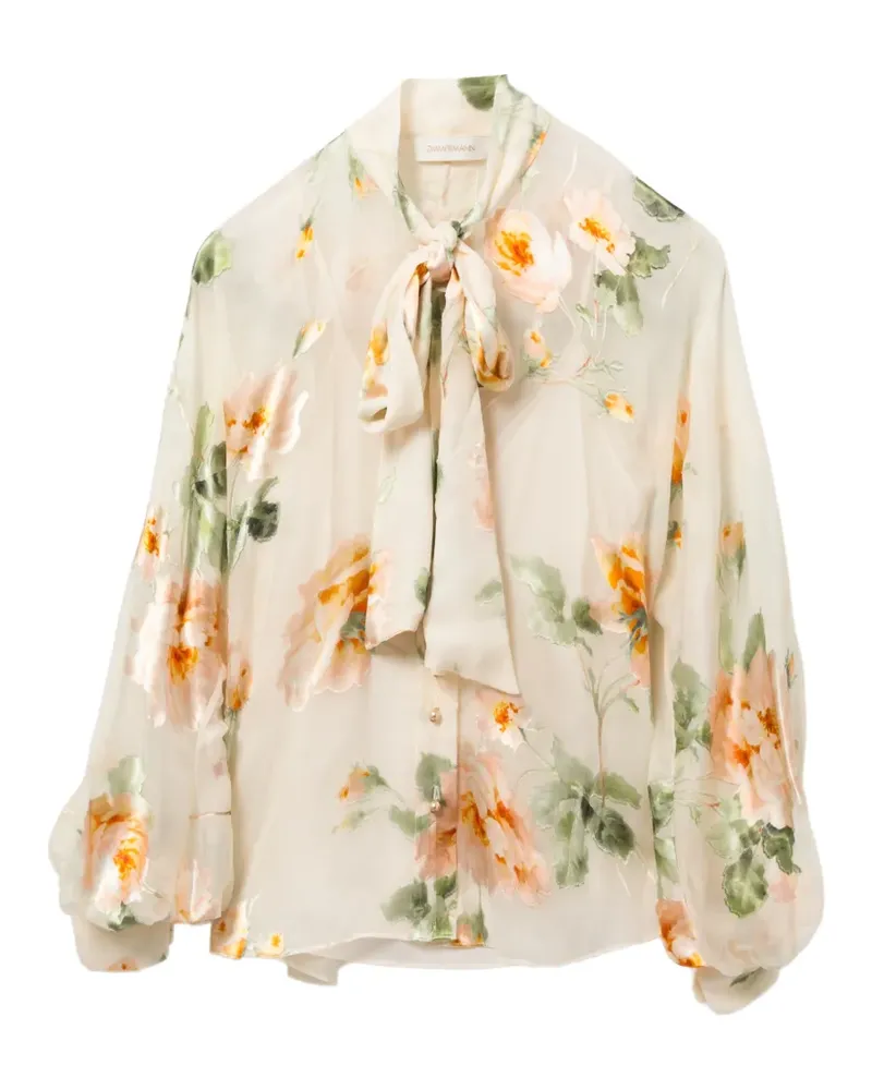 Zimmermann Hemd mit Blumenprint - Nude Nude
