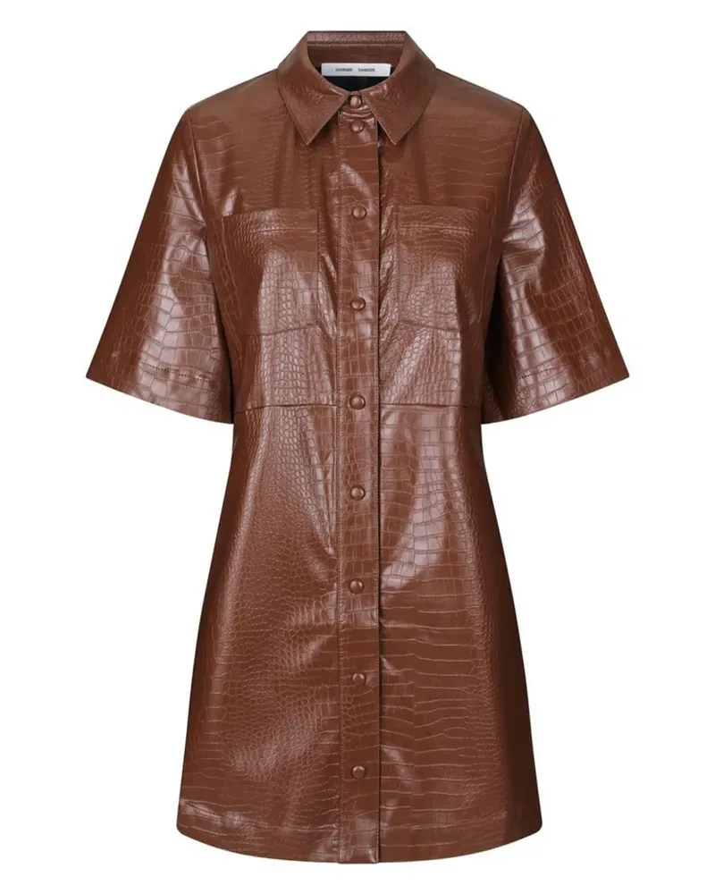 Samsøe & Samsøe Kurzärmeliges Myla Hemdkleid - Braun Braun