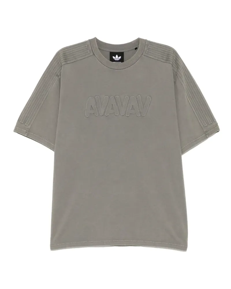 adidas x AVAVAV embossed-logo T-shirt - Grau Grau