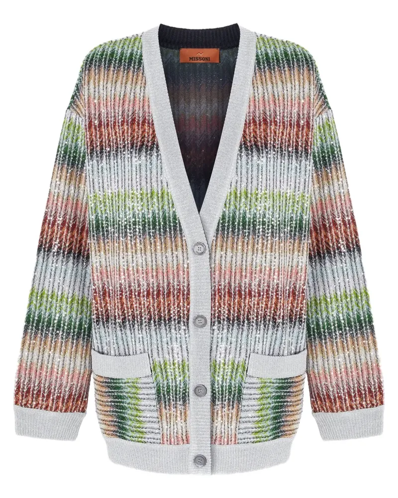 Missoni Gestreifter Cardigan - Grün Grün