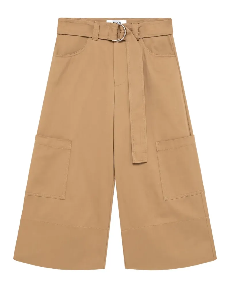 MSGM Cropped-Hose mit Gürtel - Nude Nude