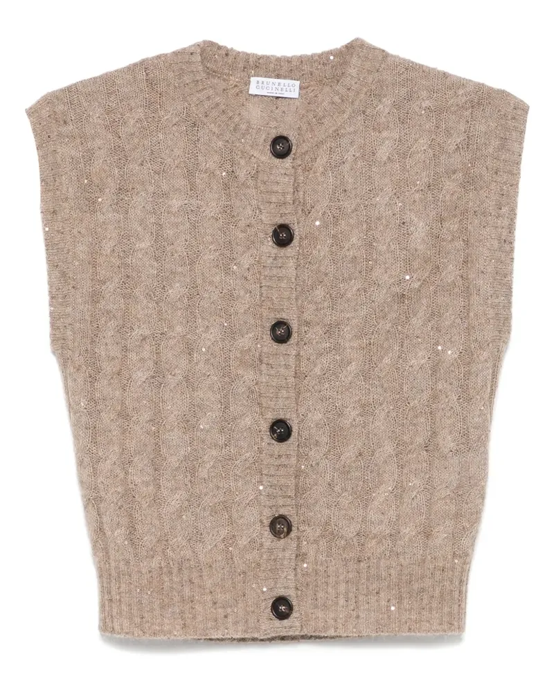 Brunello Cucinelli Gestricktes Oberteil - Braun Braun