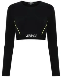 Versace Sportoberteil mit Logo-Bund Schwarz