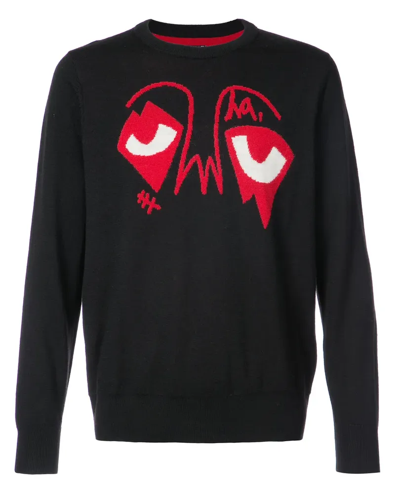 Haculla Eyez on da World' Pullover - Schwarz Schwarz