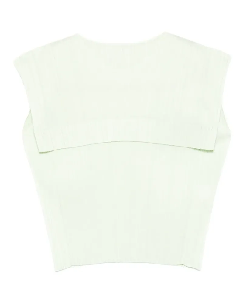 Issey Miyake Bluse mit Falteneinsätzen - Grün Grün