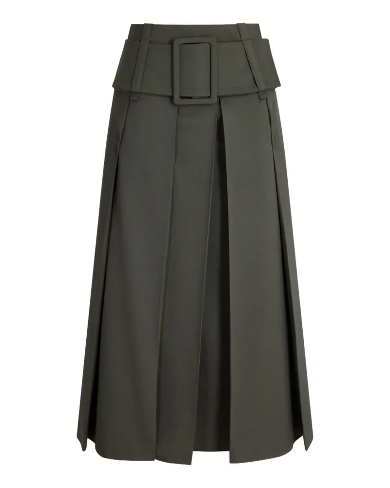 Patou belted pleated midi skirt - Grün Grün