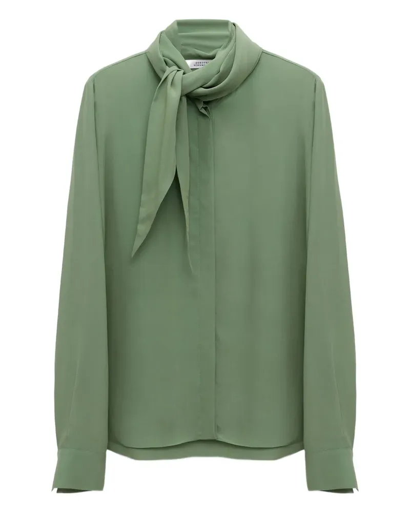 Dorothee Schumacher Bluse mit Schleifenkragen - Grün Grün