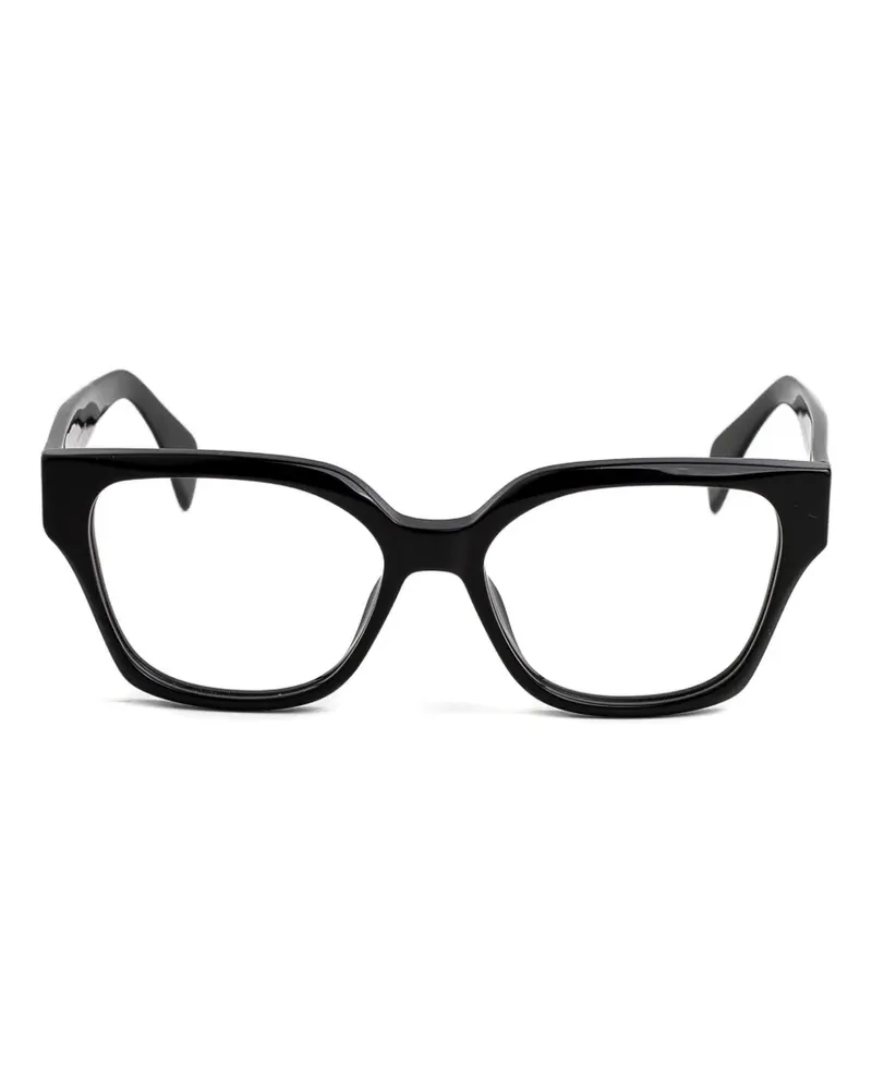 RETROSUPERFUTURE Numero 163 Brille mit geometrischem Gestell - Schwarz Schwarz