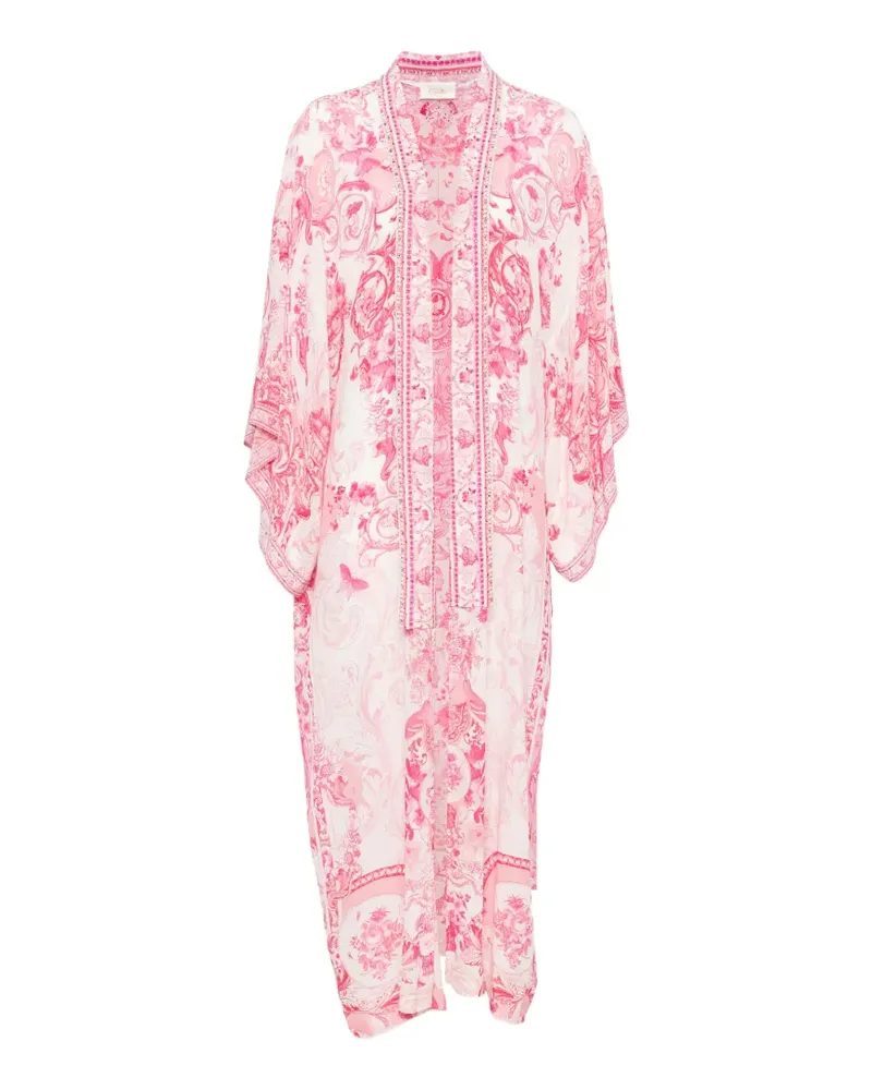 Camilla Kimono mit Kristallen - Weiß Weiß