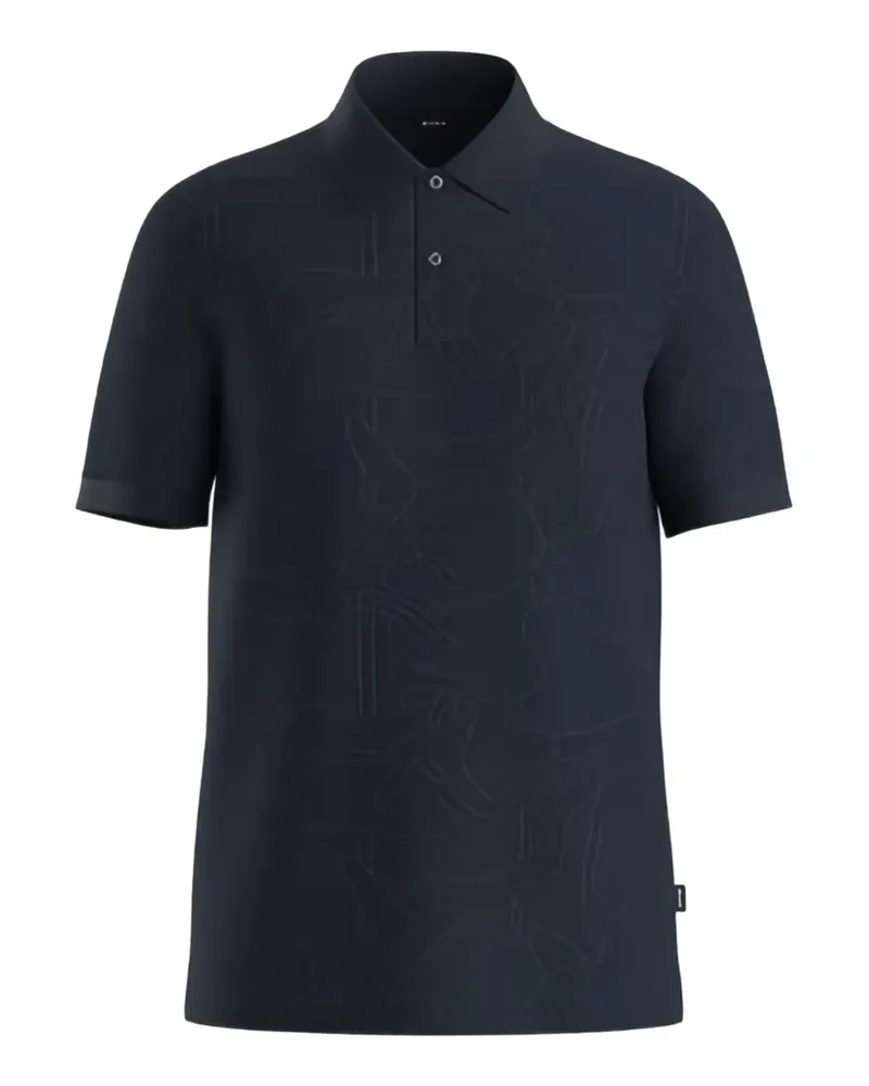 HUGO BOSS Poloshirt mit Blumenmuster - Blau Blau