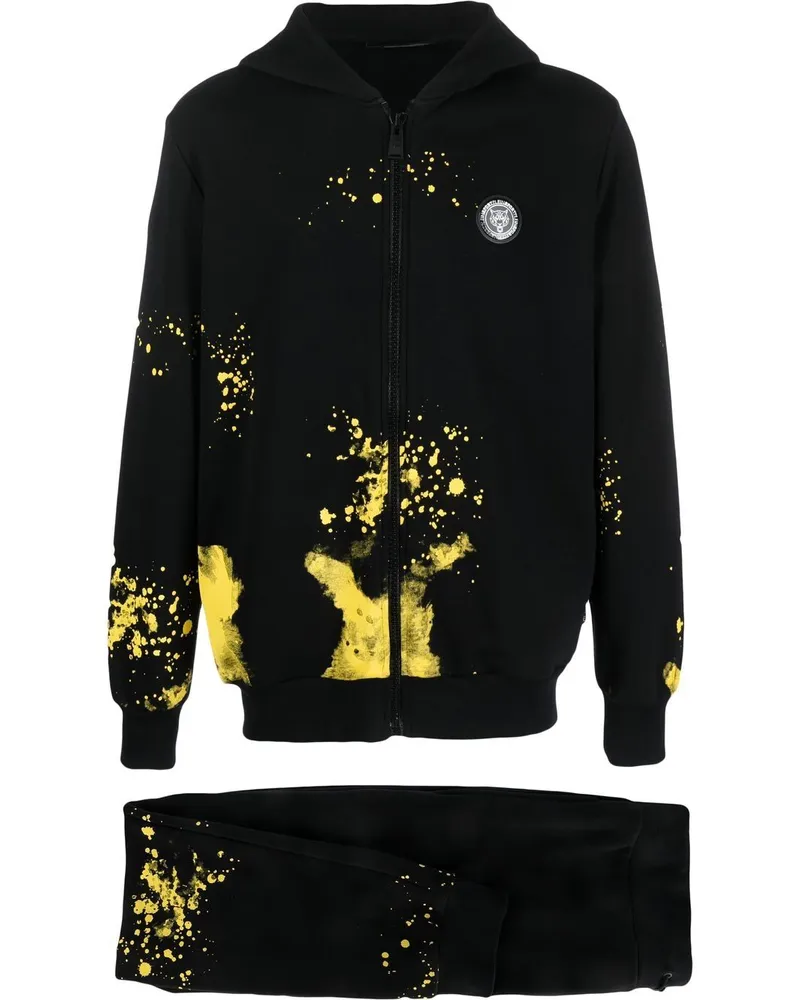 Philipp Plein Jogginghose mit grafischem Print - Schwarz Schwarz