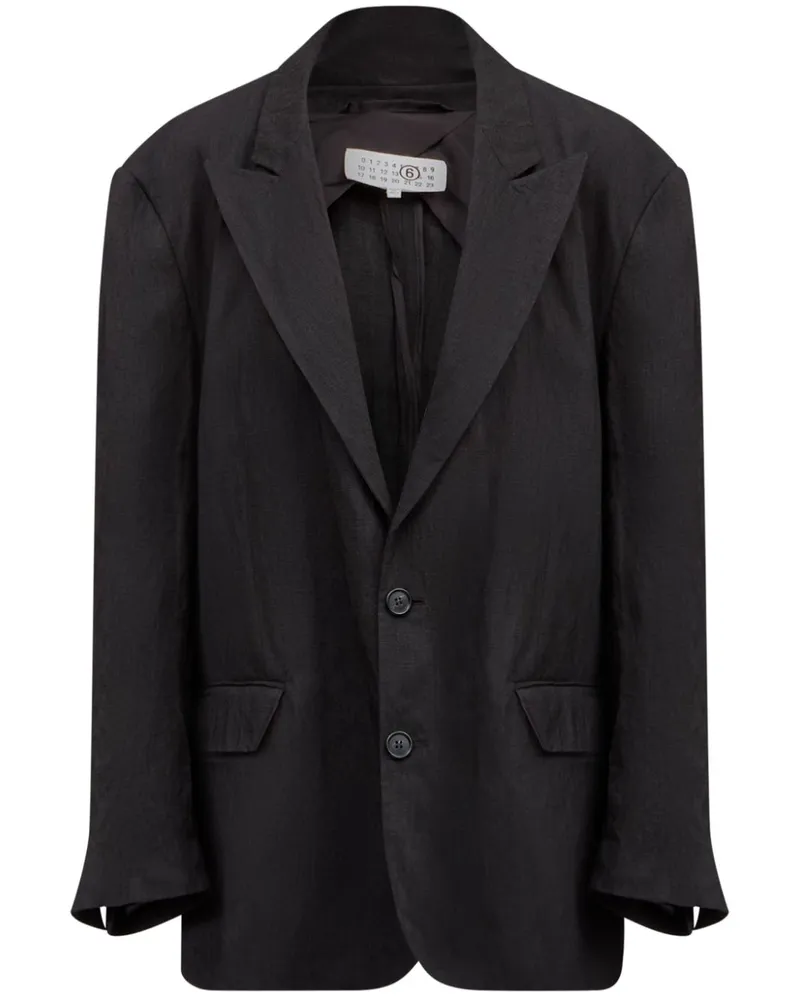 Maison Margiela Blazer mit Ziernaht - Schwarz Schwarz