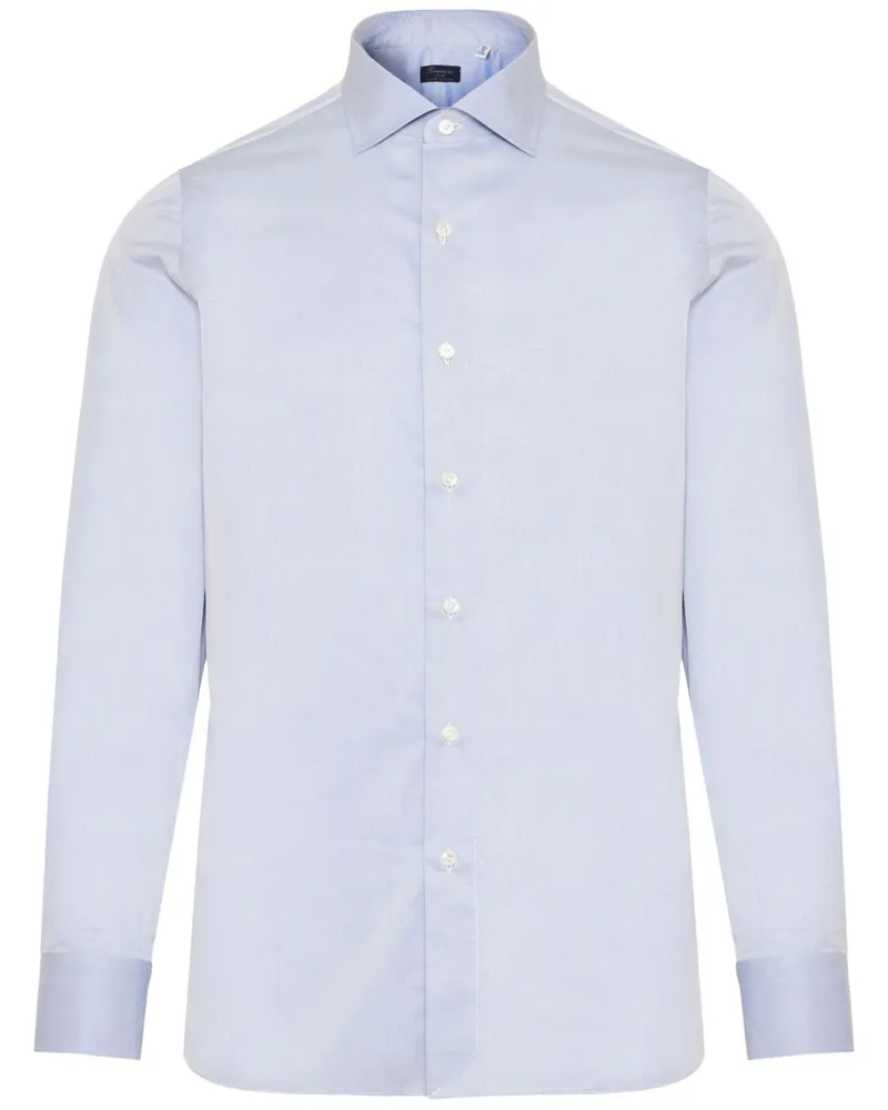 Finamore 1925 Klassisches Hemd - Blau Blau