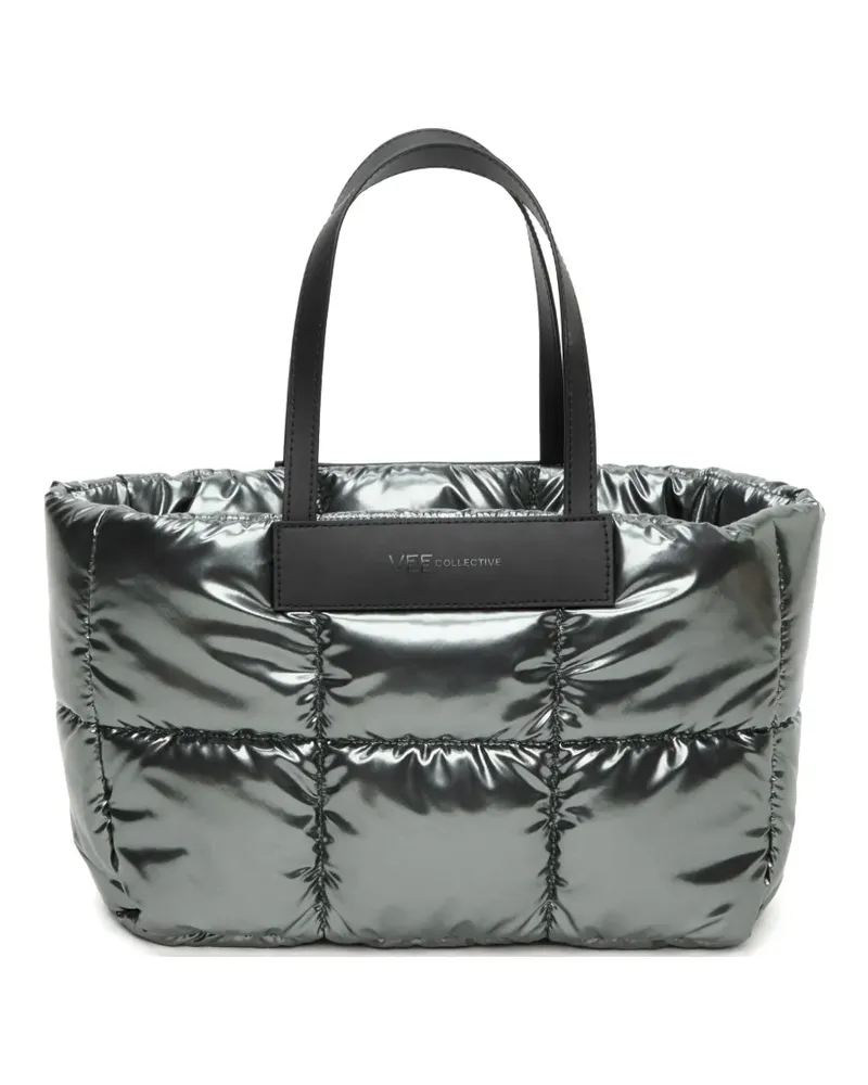 VeeCollective Gesteppte Handtasche mit Logo - Grau Grau