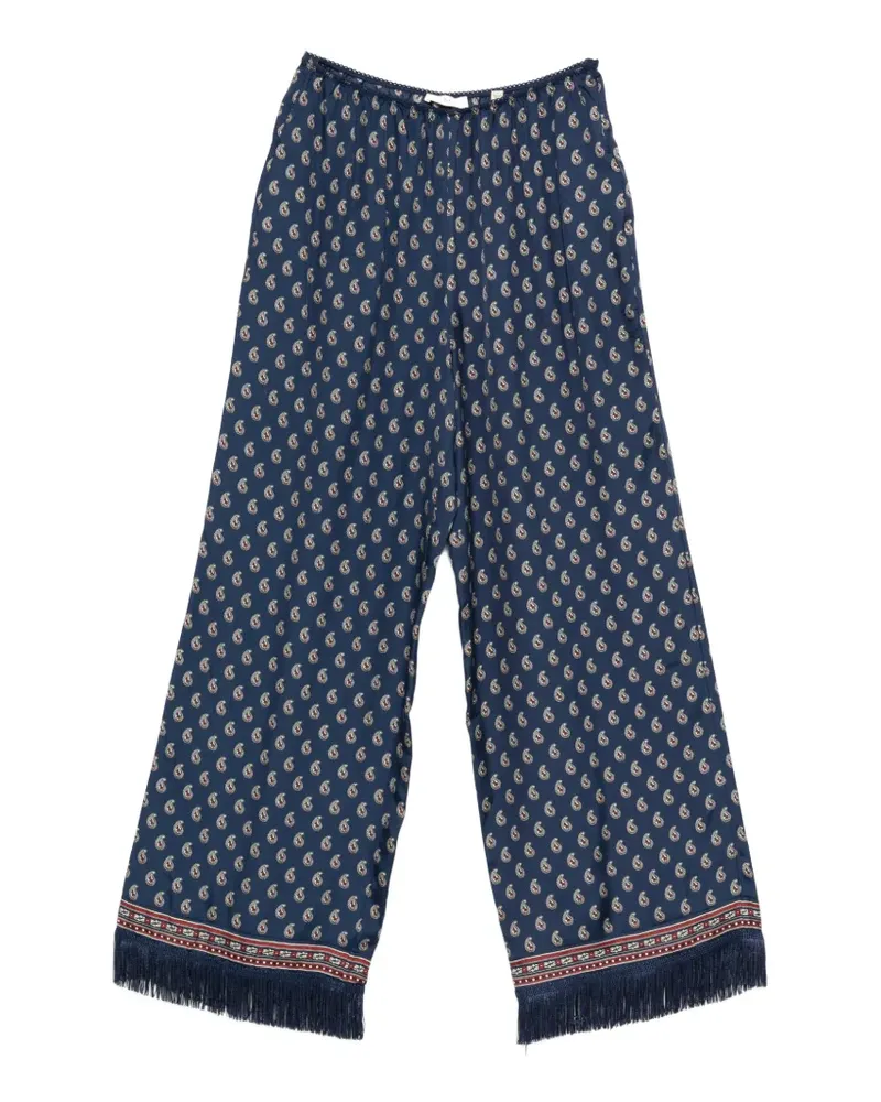 DÔEN Lavon fringes paisley trousers - Blau Blau