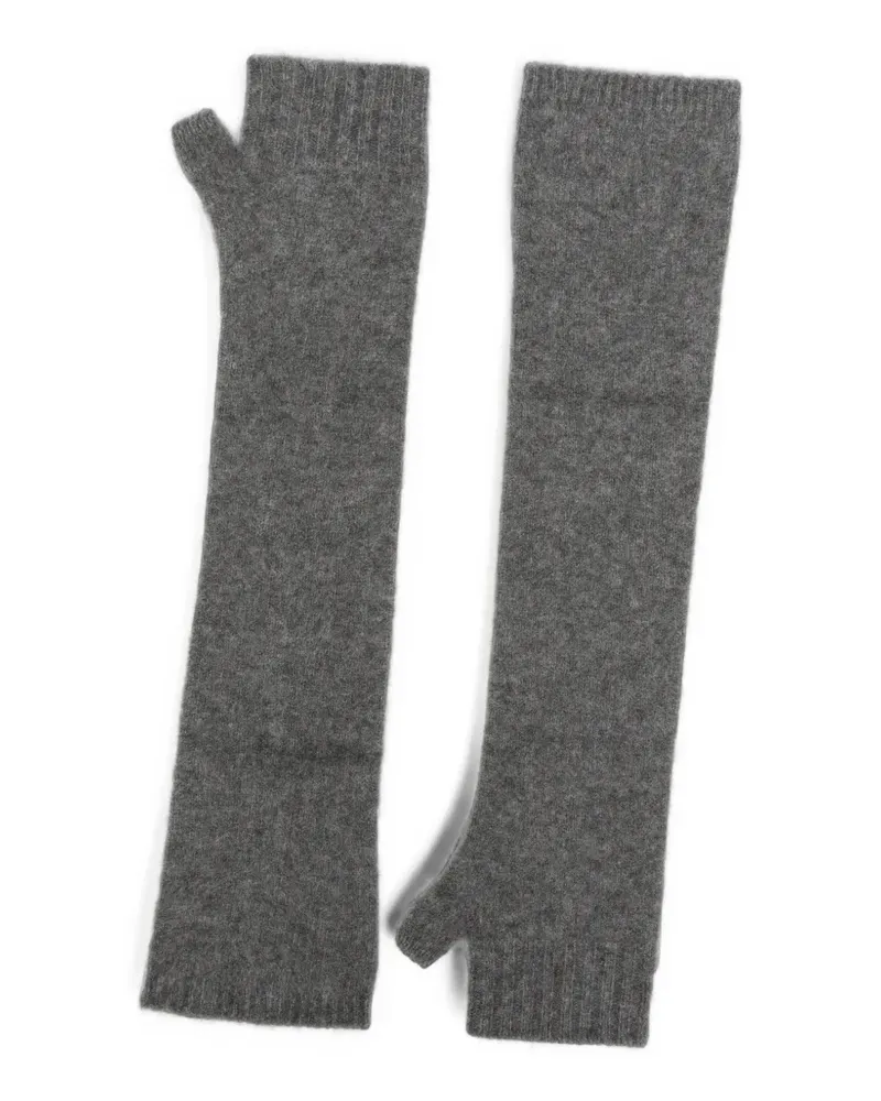 P.A.R.O.S.H. ribbed-knit fingerless gloves - Grau Grau