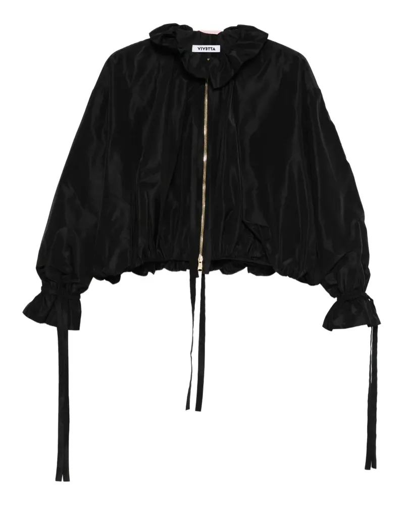 Vivetta ruffled zip-front jacket - Schwarz Schwarz