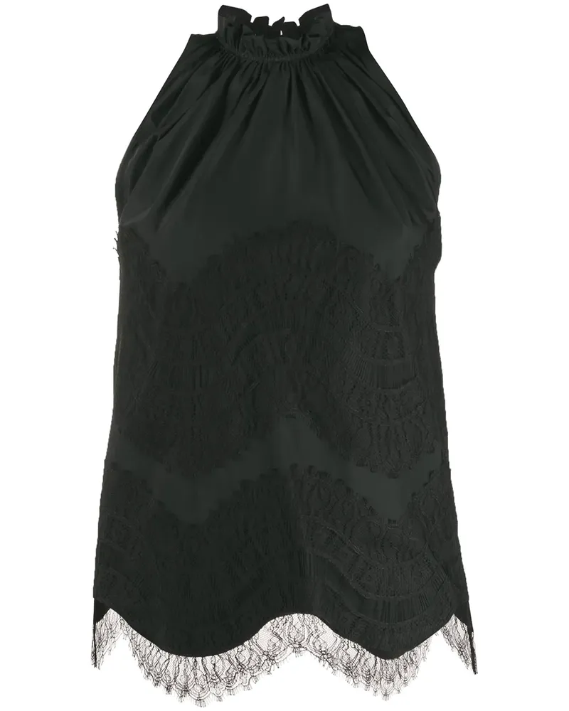 Givenchy Top mit Overlay - Schwarz Schwarz
