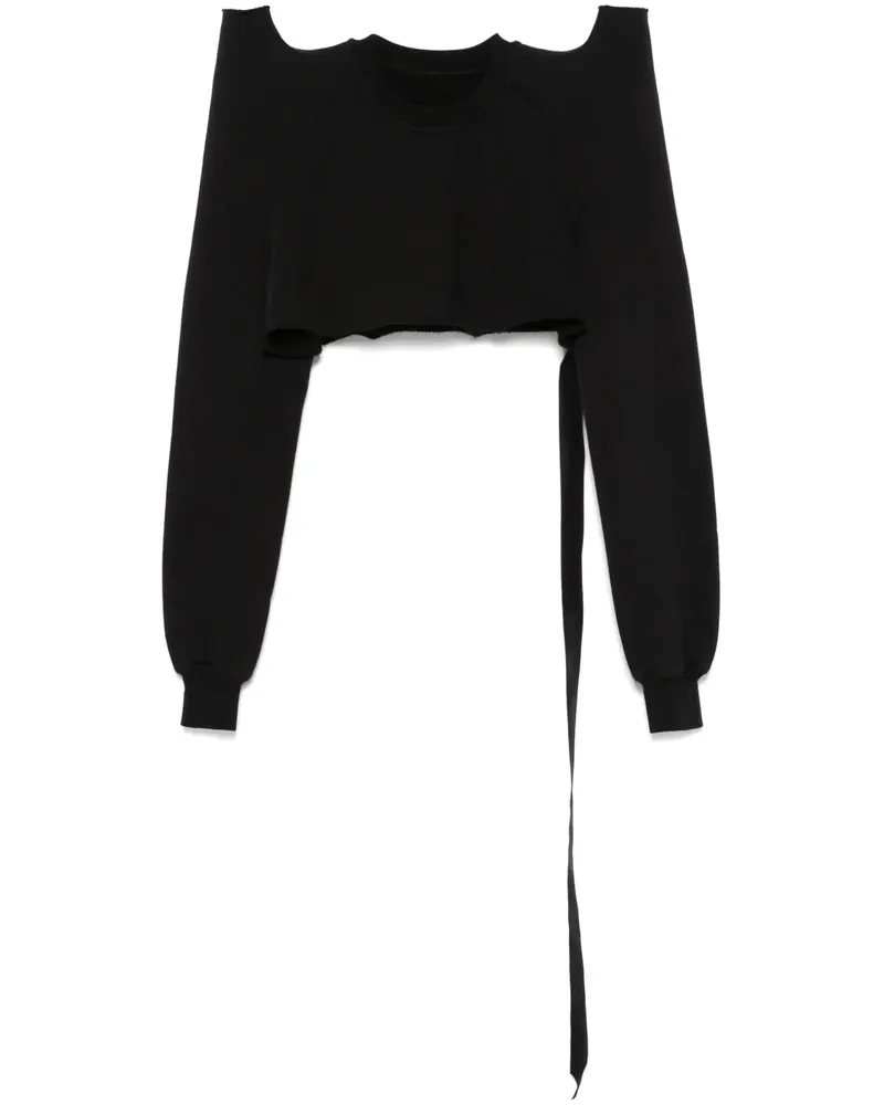 DRKSHDW by Rick Owens Cropped-Sweatshirt - Schwarz Schwarz