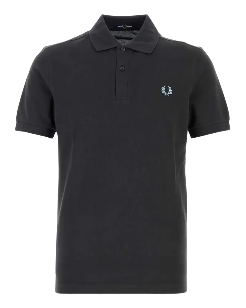 Fred Perry embroidered-logo polo shirt - Grau Grau