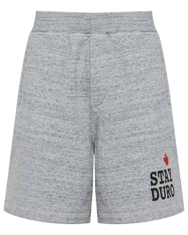 Dsquared2 Sport-Shorts mit Logo-Print - Grau Grau