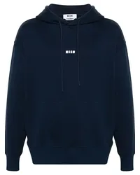 MSGM Hoodie mit Logo-Print Blau