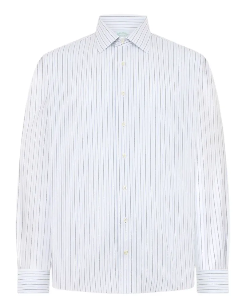 Brooks Brothers Gestreiftes Hemd mit Ainsley-Kragen - Weiß Weiß