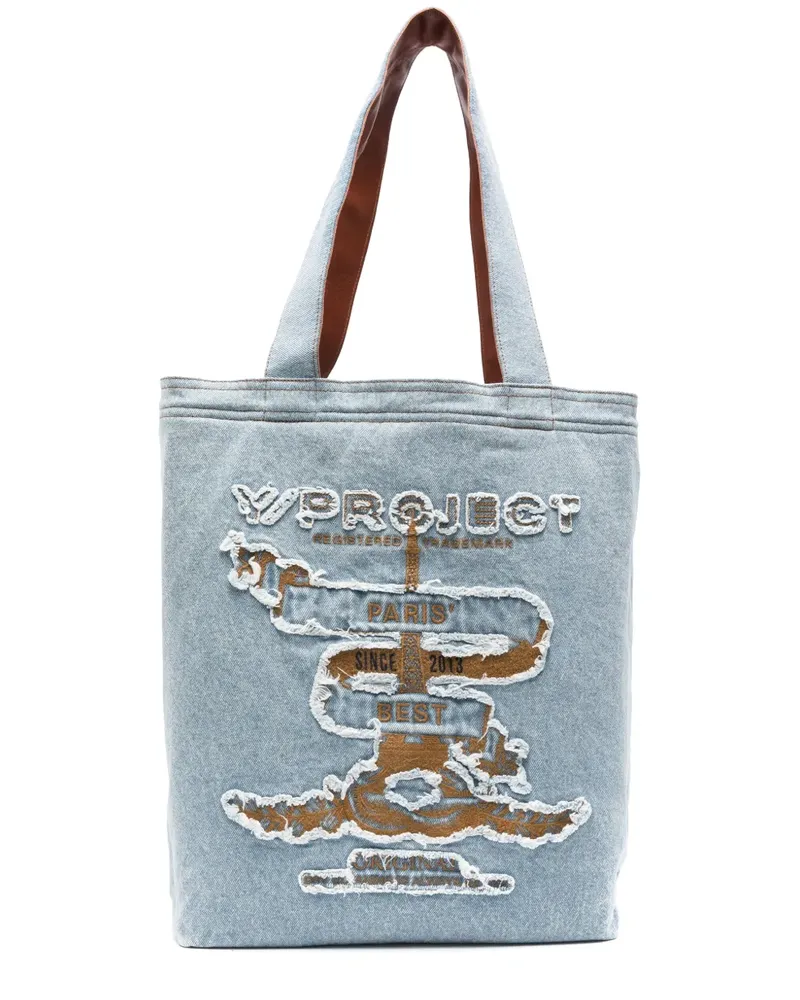 Y/PROJECT Paris' Best Tote Bag aus Denim - Blau Blau