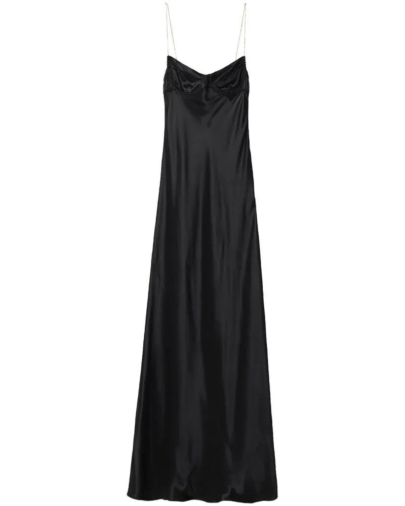 Miu Miu Kleid mit Kettenriemen - Schwarz Schwarz
