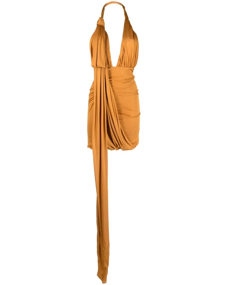 Blumarine Minikleid mit V-Ausschnitt - Braun Braun