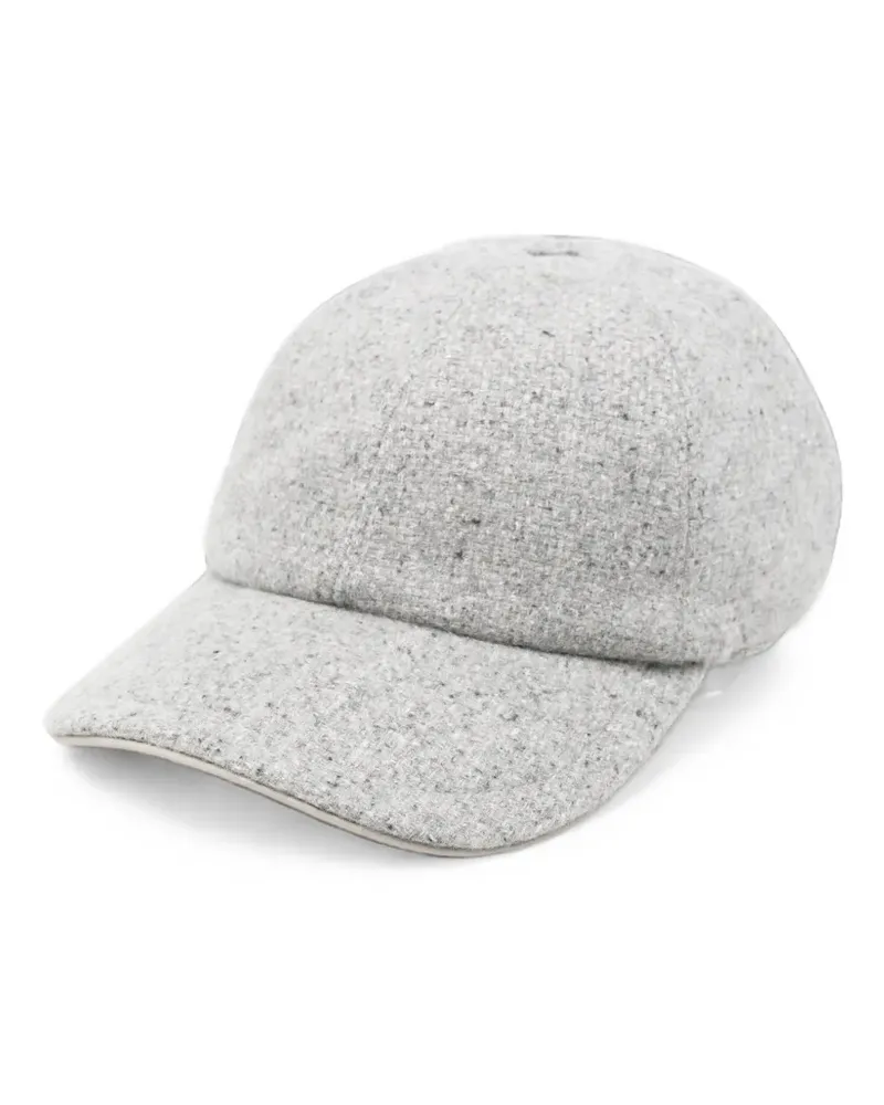 Eleventy bouclé-texture baseball cap - Grau Grau