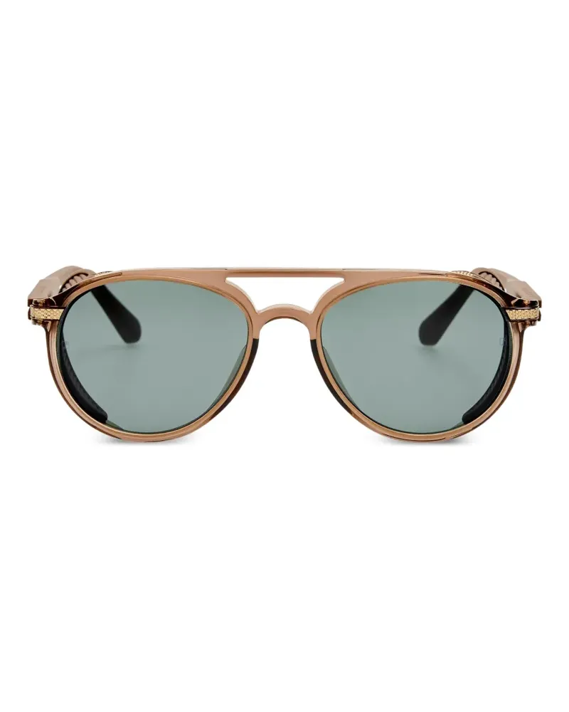 Linda Farrow pilot-frame sunglasses - Nude Nude