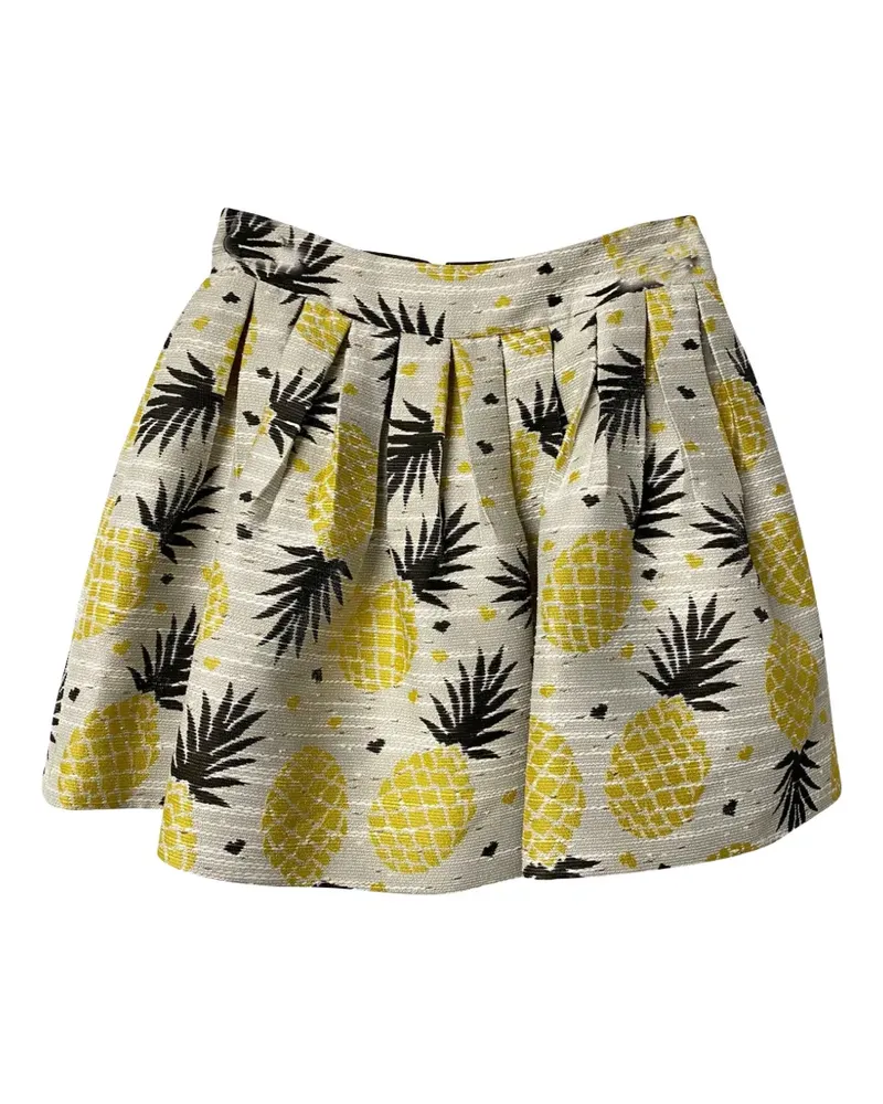 Alice + Olivia Minirock mit Ananas-Print - Weiß Weiß