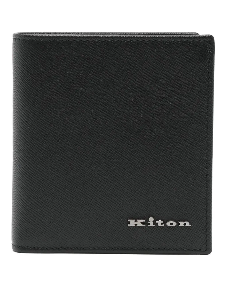 Kiton Portemonnaie mit Logo - Schwarz Schwarz