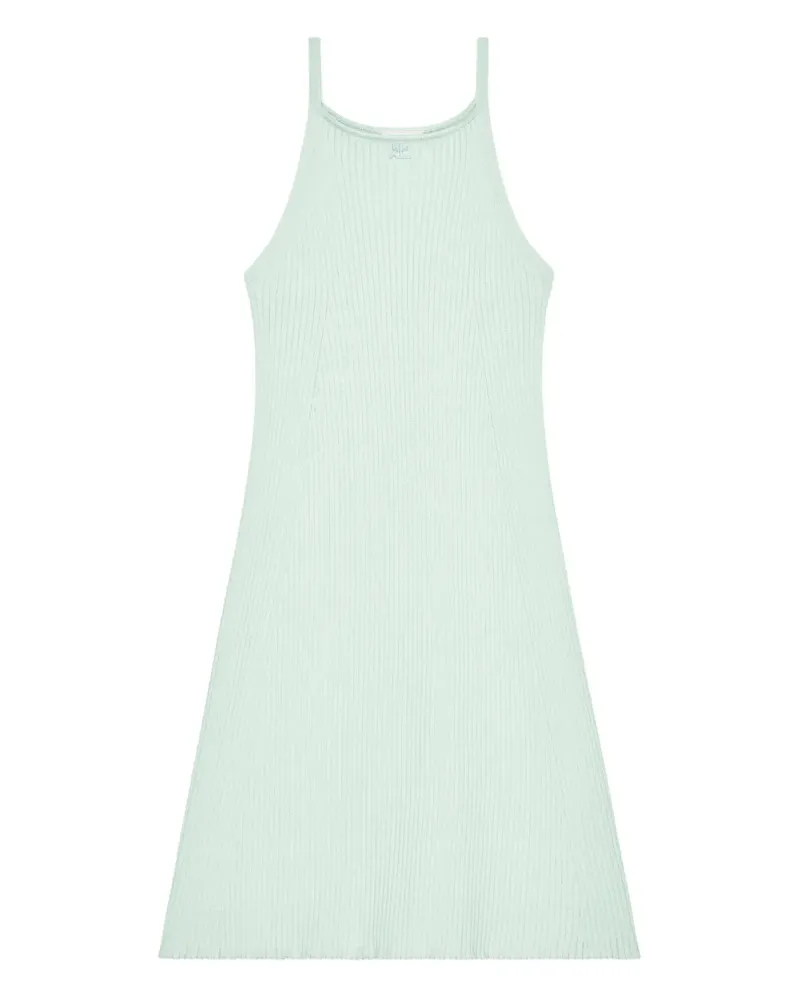 Courrèges Minikleid aus geripptem Strick - Grün Grün