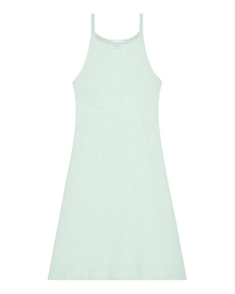 Courrèges Minikleid aus geripptem Strick - Grün Grün