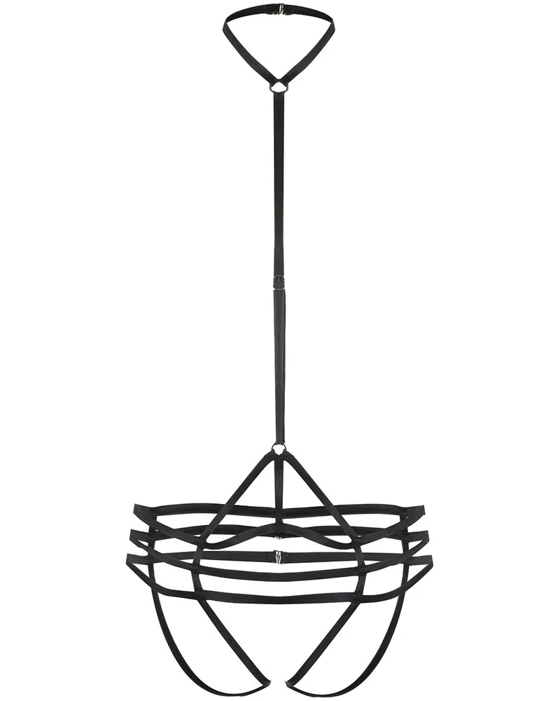 Fleur Du Mal Harness mit schmalen Riemen - Schwarz Schwarz