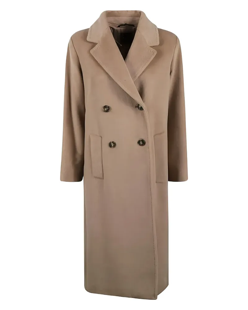 Max Mara Doppelreihiger Zufolo Mantel - Nude Nude