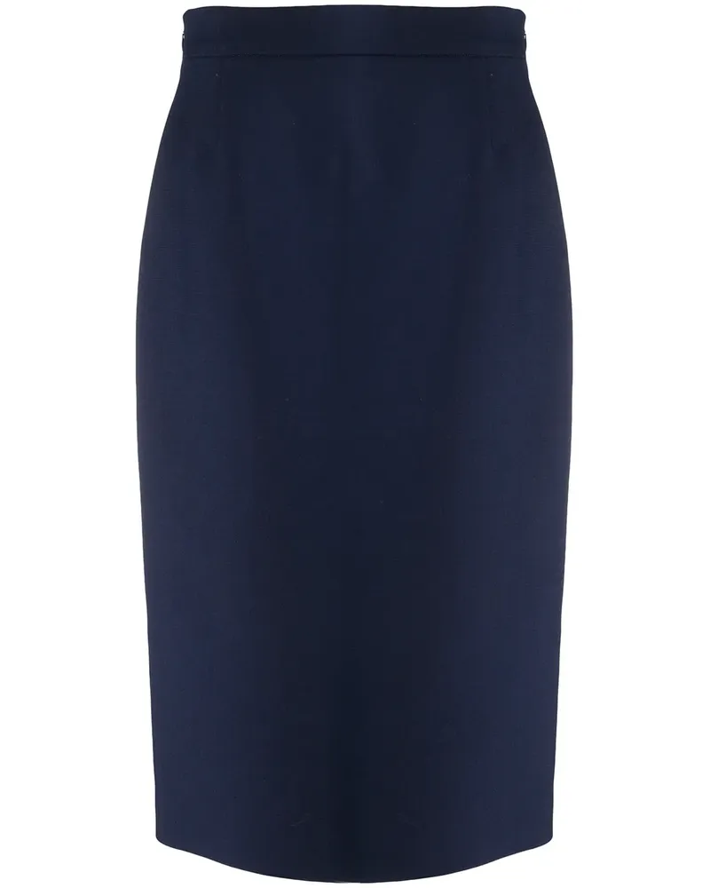 Prada Midirock mit geradem Schnitt - Blau Blau